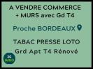 Vente Commerce Bordeaux  188 m2