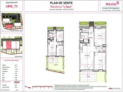 Vente Appartement 3 pices ILLZACH 68110