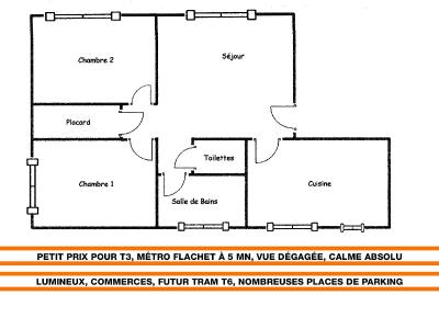 Vente Appartement 3 pices VILLEURBANNE 69100