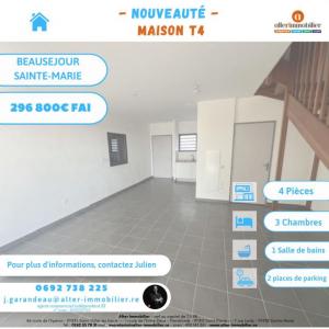 Vente Maison 4 pices SAINTE-MARIE 97438