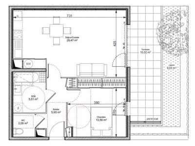 Location Appartement 2 pices CHASSE-SUR-RHONE 38670