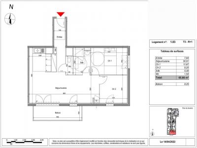 Location Appartement 3 pices BIHOREL 76420