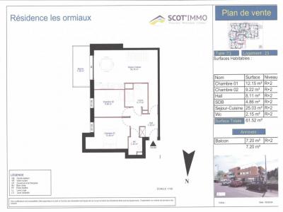 Vente Appartement 3 pices RANG-DU-FLIERS 62180