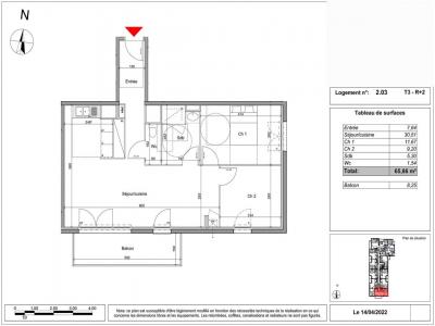 Location Appartement 3 pices BIHOREL 76420