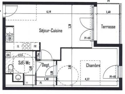 Location Appartement 2 pices VERTOU 44120