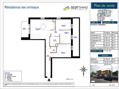 Vente Appartement 4 pices RANG-DU-FLIERS 62180