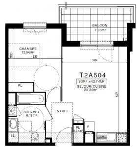 Location Appartement 2 pices CLERMONT-FERRAND 63000