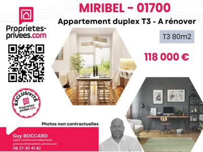 Vente Appartement 3 pices MIRIBEL 01700