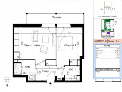 Location Appartement 2 pices PAU 64000