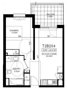 Location Appartement 2 pices CLERMONT-FERRAND 63000