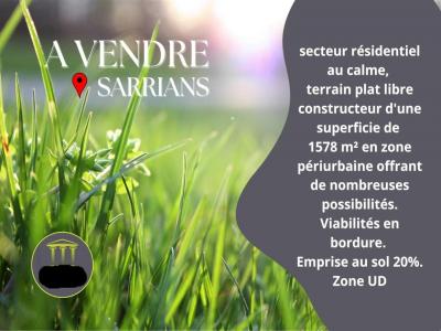 Vente Terrain SARRIANS 84260