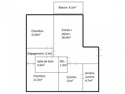 Location Appartement 3 pices NANTES 44100