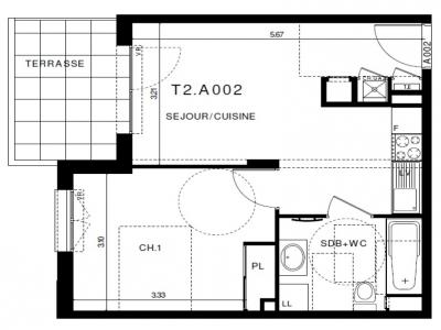 Location Appartement 2 pices CLERMONT-FERRAND 63000
