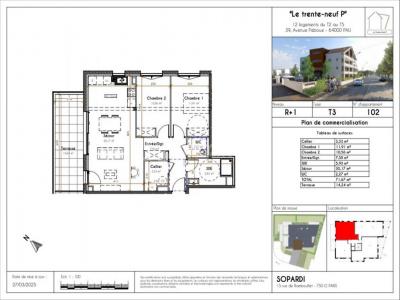 Vente Appartement 3 pices PAU 64000