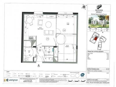 Location Appartement 2 pices ORVAULT 44700