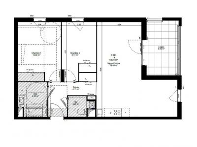 Location Appartement 3 pices ALBERTVILLE 73200
