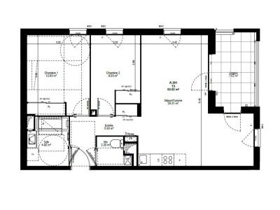 Location Appartement 3 pices ALBERTVILLE 73200