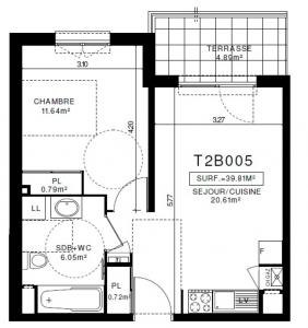 Location Appartement 2 pices CLERMONT-FERRAND 63000