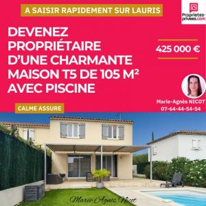 Vente Maison 5 pices LAURIS 84360