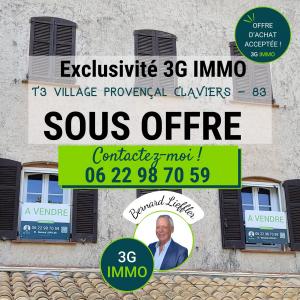 Vente Appartement 3 pices CLAVIERS 83830