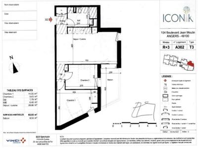 Location Appartement 3 pices ANGERS 49100