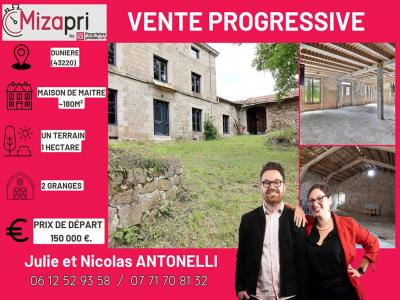 Vente Maison 6 pices RIOTORD 43220