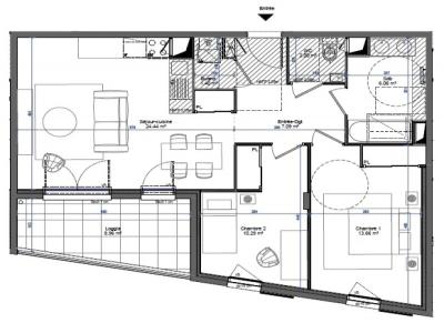 Location Appartement 3 pices NEUVILLE-SUR-SAONE 69250