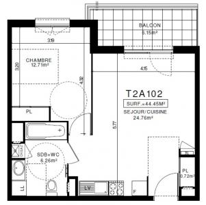 Location Appartement 2 pices CLERMONT-FERRAND 63000