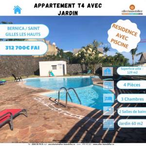 Vente Appartement 4 pices SAINT-GILLES-LES-HAUTS 97435