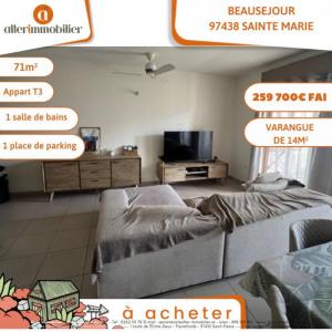 Vente Appartement 3 pices SAINTE-CLOTILDE 97490