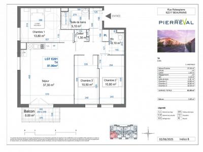 Location Appartement 4 pices BEAURAINS 62217