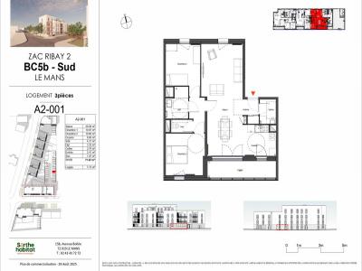 Vente Appartement 3 pices MANS 72000