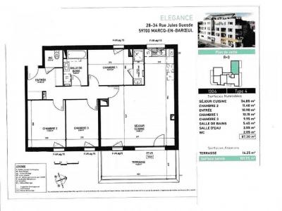 Vente Appartement 4 pices MARCQ-EN-BAROEUL 59700