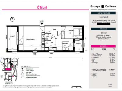 Location Appartement 3 pices EAUNES 31600