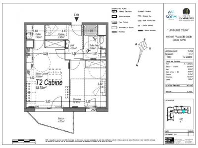 Vente Appartement 3 pices CUCQ 62780