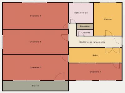 Location Appartement 4 pices PARIS-19EME-ARRONDISSEMENT 75019