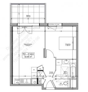 Location Appartement 2 pices BOSSEY 74160