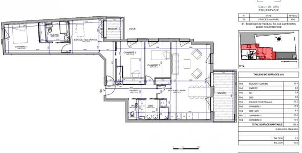 Vente Appartement 5 pi�ces COURBEVOIE 92400