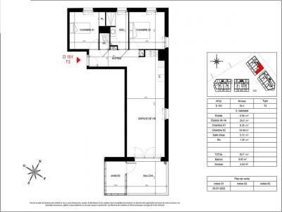 Location Appartement 3 pi�ces CHAPELLE-SUR-ERDRE 44240