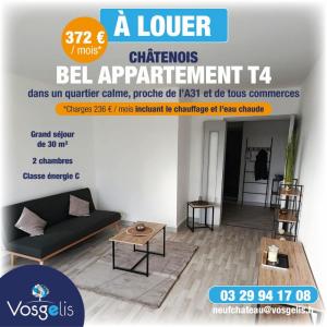 Location Appartement 4 pi�ces CHATENOIS 88170