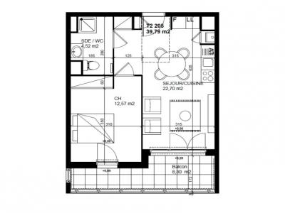 Location Appartement 2 pi�ces PONT-DE-CLAIX 38800