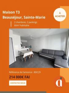 Vente Appartement 3 pi�ces SAINTE-MARIE 97438