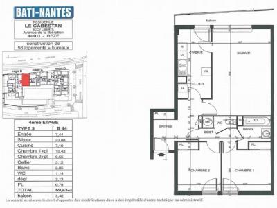 Location Appartement 3 pi�ces REZE 44400