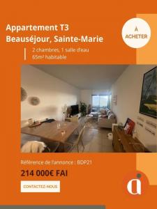 Vente Appartement 3 pi�ces SAINTE-MARIE 97438