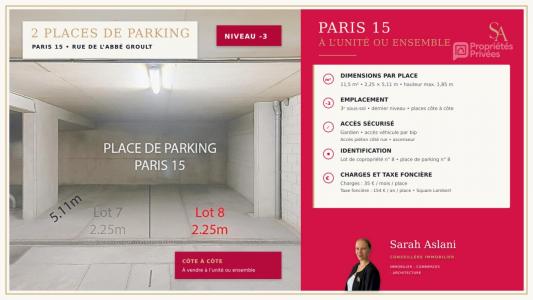 Vente Parking PARIS-15EME-ARRONDISSEMENT 75015