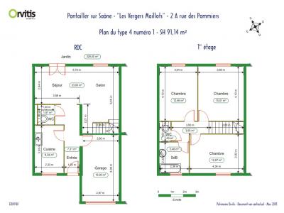 Location Maison 4 pi�ces PONTAILLER-SUR-SAONE 21270