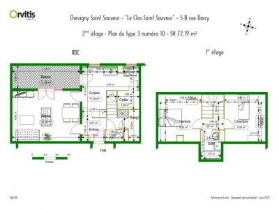 Location Appartement 3 pi�ces CHEVIGNY-SAINT-SAUVEUR 21800