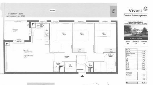Location Appartement 4 pi�ces METZ 57070