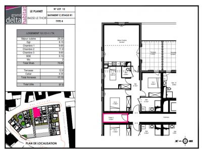 Location Appartement 4 pi�ces THOR 84250