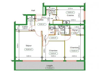 Location Appartement 3 pi�ces GENLIS 21110